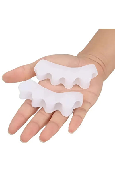 Choice فاصل أصابع القدم الأبيض الواقي مناسب لأصابع القدم المطرقة من جل اليوجا...