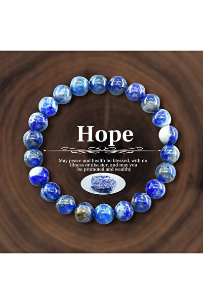 RINHOO FRIENDSHIP BR24Y0630-22 8mm Natural Stone Beaded Bracelet for Women Me...