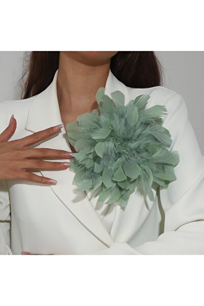 Choice دبوس كبير من الريش الملون المبالغ فيه على الطراز 5 مقاس 20 سم للنساء، ...