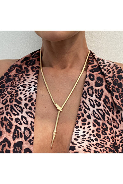 Choice قلادة سلسلة ثعبان ناعمة قوطية من IngeSight.Z للنساء، لون ذهبي بانك، C0...