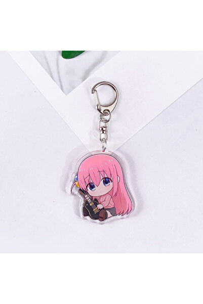 Miniso 5 سم 1 شخصية أنمي Bocchi The Rock سلسلة مفاتيح أكريليك لطيفة إكسسوارات حقيبة كرتونية حقيبة ظهر