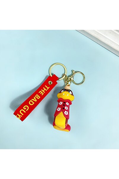 Choice Mr. Snake Anime Bad Guys Figure Keychain Cute Mr.Wolf and Mr.Piranha 3...