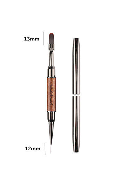 Choice G-B752-04 1/4 قطعة مقبض خشبي دائري مزدوج من الفولاذ المقاوم للصدأ إبرة...