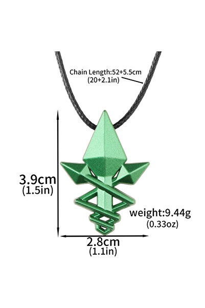 Choice N01157 قلادة محيطية من مانجا موشوكو تينسي، قلادة محيطية خضراء من لوكيش...