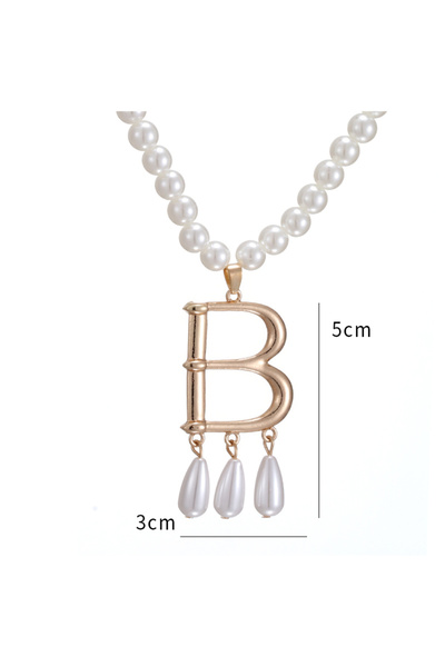 Choice قلادة نسائية ذهبية من اللؤلؤ الصناعي بطول 50 سم، مناسبة لأزياء الملكة ...