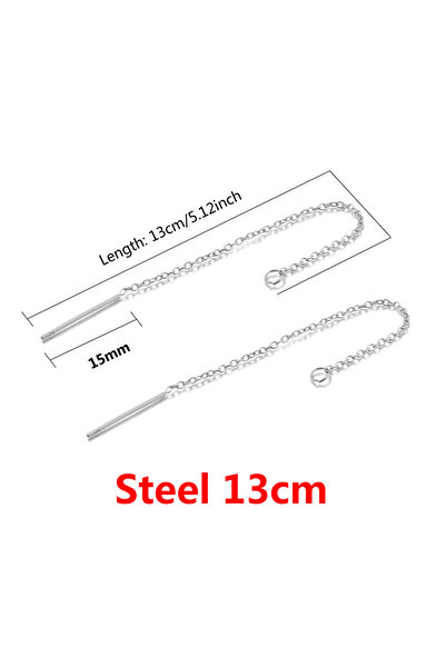 Choice فولاذ 13 سم 10 قطع من الفولاذ المقاوم للصدأ شرابة خيط إسقاط أقراط متدل...