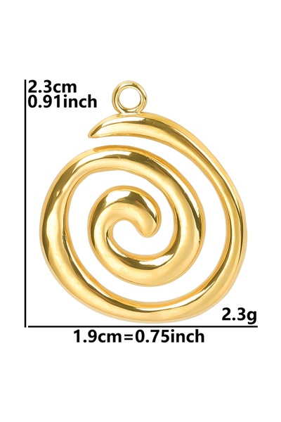 Choice G 5Pcs Fashion Spiral Swirl CharmsVortex Circle Pendants for Necklace Bracelet Earring Jewelry Maki.