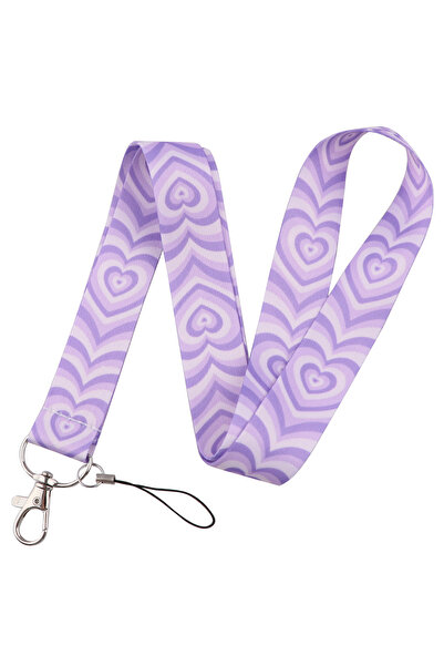 Choice 4 FI50 حزام حبل على شكل قلب للفتيات سلسلة مفاتيح للرقبة للطلاب مفاتيح ...