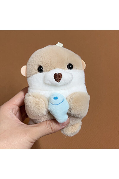 Choice Hug Fish Plush Doll Kawaii Otter Holding Fish Plush Doll Keychain Ligh...