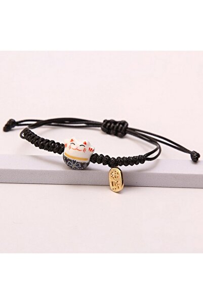 Choice BR24Y0011-2 Chinese Style Cute Ceramic Lucky Cat Bracelets For Women M...
