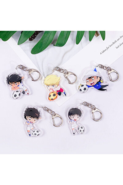 Miniso 5 cm 6 Anime Characters Captain Tsubasa Kawaii Acrylic Keychain Access...