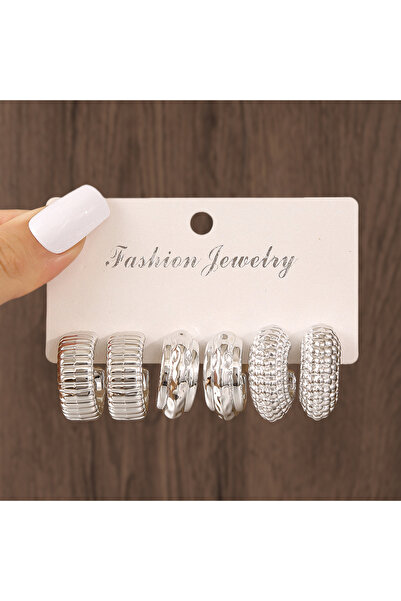 Choice أقراط دائرية أنيقة على شكل قطرة ماء من Silvery3، أقراط CCB غير منتظمة ...