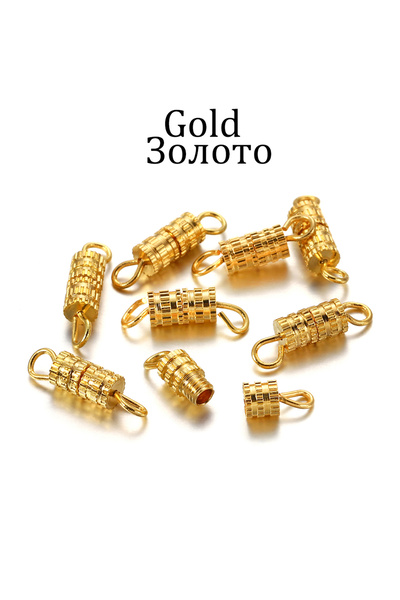 Choice 30 قطعة من مشابك تثبيت أسطوانية ذهبية، مشابك لولبية مغلقة، موصلات أساو...