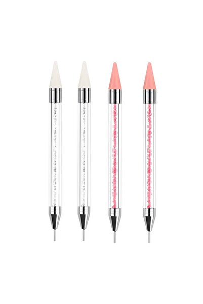 Choice 4 قطع من أداة وضع أحجار الراين ذات النقطتين، قلم شمع، أداة وضع أحجار ا...