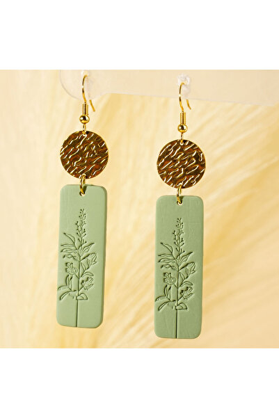 Choice زوج واحد من الأقراط المتدلية المصنوعة يدويًا من طين البوليمر على شكل و...