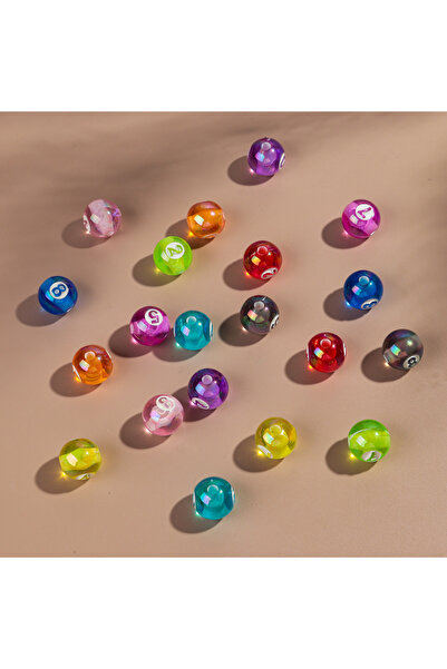 Choice10 16mm random numbers mixed color 20pcs Transparent Acrylic 16mm Round...