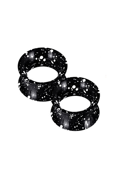 Choice 10 مم أسود مع بقع 2 قطعة مرنة إضافية ناعمة من السيليكون سدادات الأذن ا...