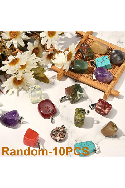 Choice عشوائية - 10 قطع 50/30/10 قطع قلادات حجر الشاكرا الطبيعية غير المنتظمة...