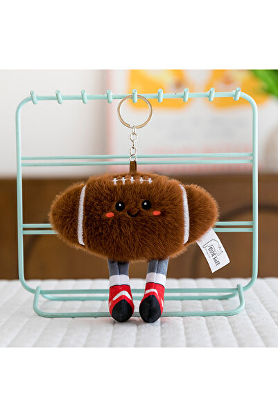 Choice 10 cm Orange Cartoon Basketball Pendants Plush Toys Football Badminton...