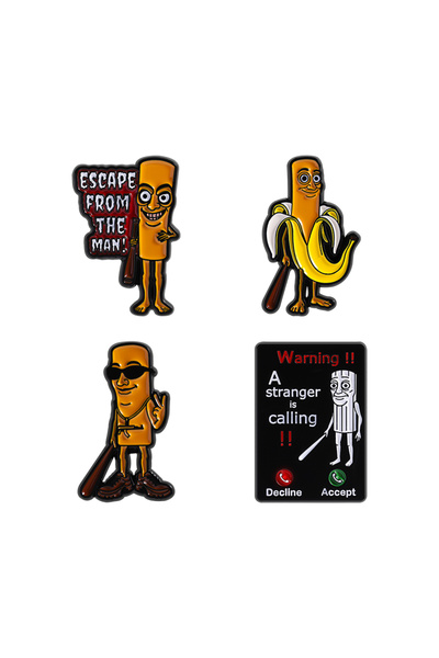 Choice TZ2199 2-9 قطع/مجموعة بروش شخصية كرتونية من لعبة أنمي دبابيس مطلية بالمينا قطة محظوظة لطيفة رائد فضاء صاروخ C