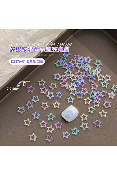 Choice 50 قطعة من زينة أظافر كاواي، مزيج من الراتنج الشفاف والدوبامين ثلاثي ا...