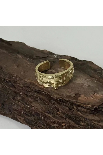 Choice خاتم ذهبي 2026 إبداعي على شكل فينوس نصف قناع للرجال بتصميم عتيق وفتحة ...