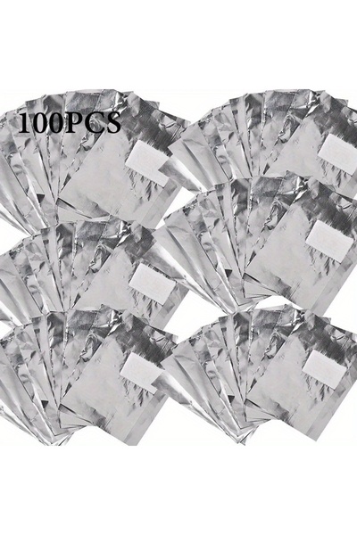 Choice 100 قطعة 50/100 قطعة من رقائق الألومنيوم لإزالة طلاء الأظافر الجل الأك...