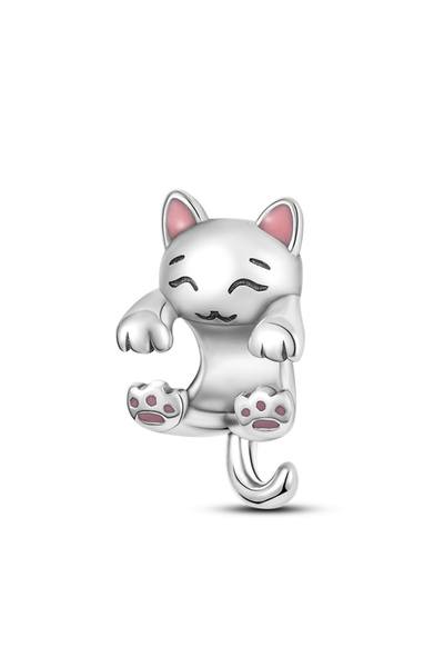 Choice3 KJC125 Fit Original 925 Sterling Silver Charms Beads Cute Cat Avado P...