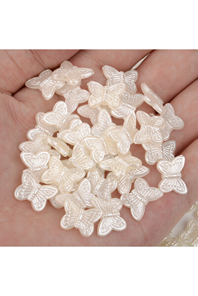 Choice1 50 قطعة من خرز الفراشة الأبيض 50/200 قطعة من خرز فاصل من الأكريليك AB...
