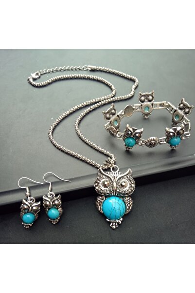 Choice YB0009-2 Bohemian Style Owl Shaped Bracelet Ethnic Style Turquoise Owl...
