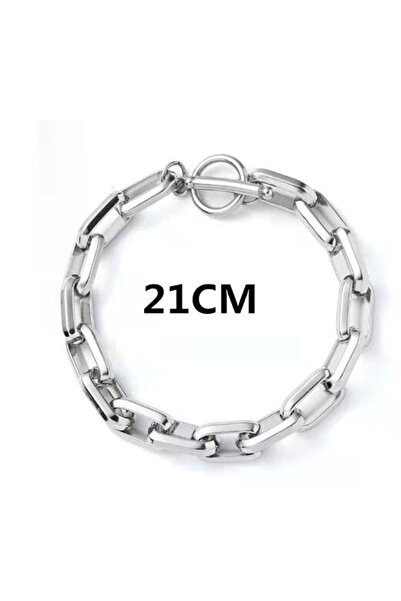 Choice YB1134-2 سوار هيب هوب من الفولاذ التيتانيوم مع مشبك OT وسلسلة كوبية با...