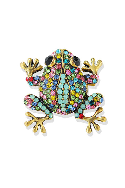 Choice 2 دبوس جديد على شكل ضفدع مرصع بأحجار الراين للنساء، دبوس على شكل حيوان...