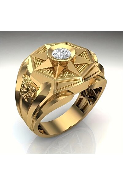 Choice ZB4220-1 8 قطعة واحدة من الزركونيا الصناعية الفاخرة، خاتم خطوبة رجالي ...