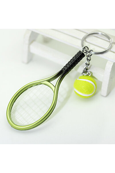 Choice green Miniature Realistic Tennis Racket Keychain - Ideal Car Keyring H...