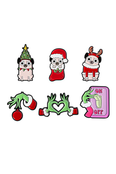 Choice AN079-6 2-9 قطعة/مجموعة بروش شخصية لعبة أنمي كرتونية دبابيس مينا قطة محظوظة لطيفة رائد فضاء صاروخ