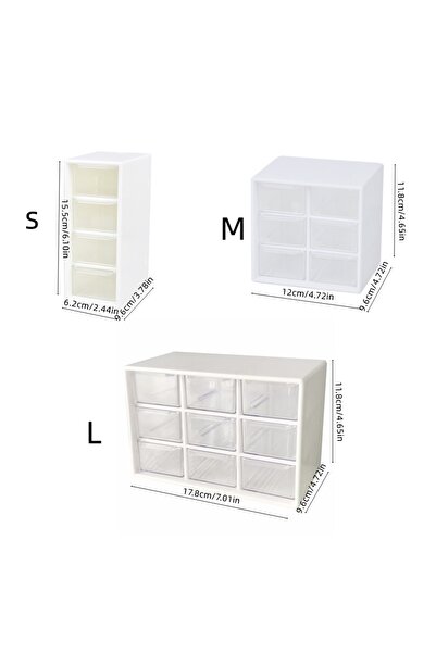 Choice L(9 grids) WHITE Plastic multi-lattice Drawer Jewelry Girl scrunchie h...