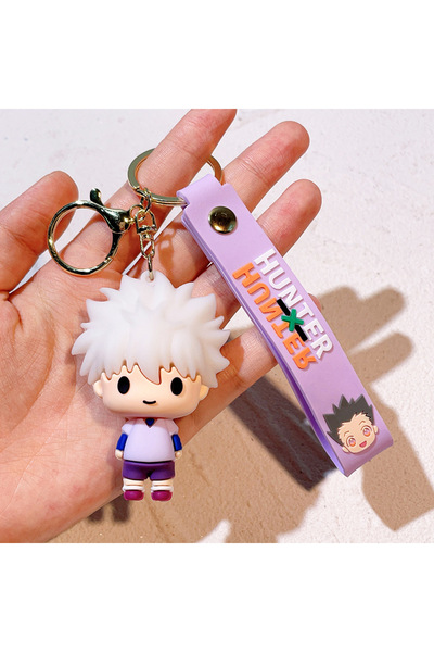 Choice سلسلة مفاتيح على شكل شخصية هنتر إكس هنتر من الرسوم المتحركة غون فريكس،...