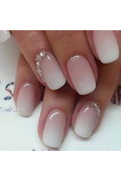 Choice مجموعة من 24 قطعة من أظافر صناعية لامعة للنساء والفتيات، ألوان متدرجة ...