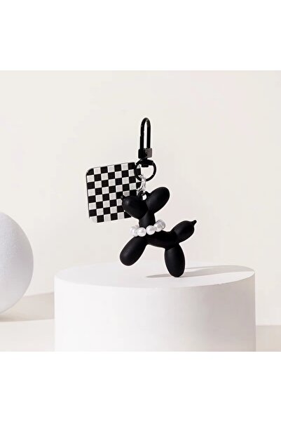 Choice 03 Cool Acrylic Cartoon Balloon Dog Keychains Black Color Heart Flower...