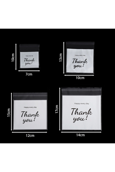 Choice 14x17 سم 100 قطعة 100 قطعة/الوحدة أكياس بلاستيكية شكرا لك أكياس ذاتية ...