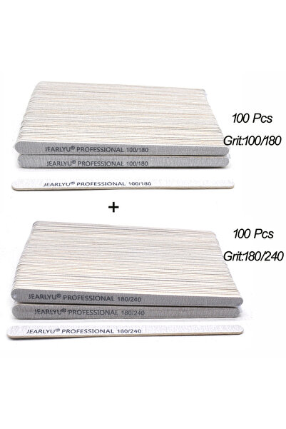 Choice 200 قطعة من مبرد الأظافر الخشبي بمزيج من الحبيبات 100/200 قطعة، 100/18...