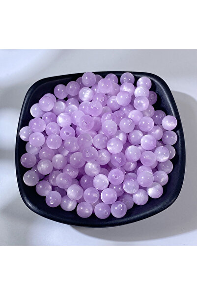 Choice أرجواني 32 قطعة، 8 مم، تقليد عين القط، راتنج، خرز دائري، خرز فضفاض، خر...