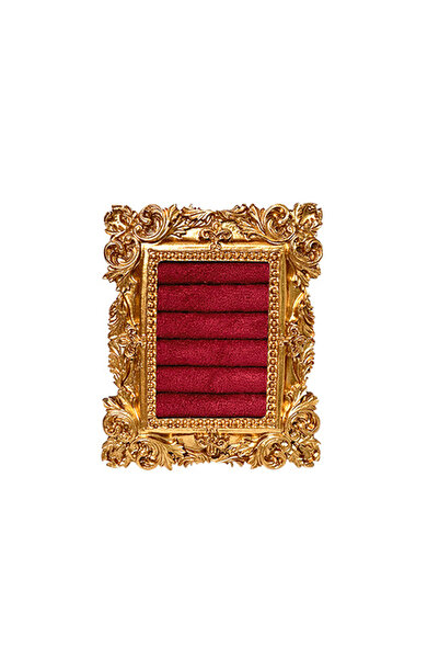 Choice حامل عرض مجوهرات أبيض بإطار صور عتيق وعلبة خاتم ومتجر مجوهرات وكشك تخزين وعرض صور فوتوغرافية