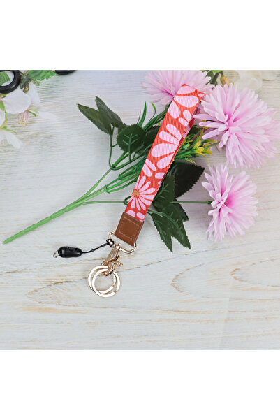 Choice Baby Pink Pink Daisy Wristlet Keychain Hanging Lanyard for Wallet Keys...