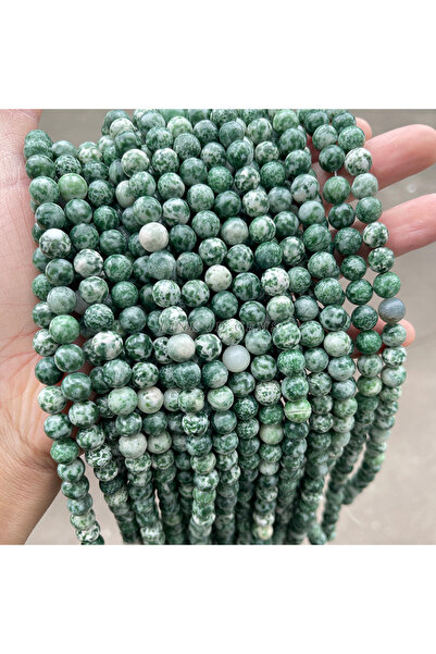 Choice1 تقريبًا 6 مم، 60 قطعة من خرزات النقاط الخضراء من الحجر الطبيعي، خرزات...