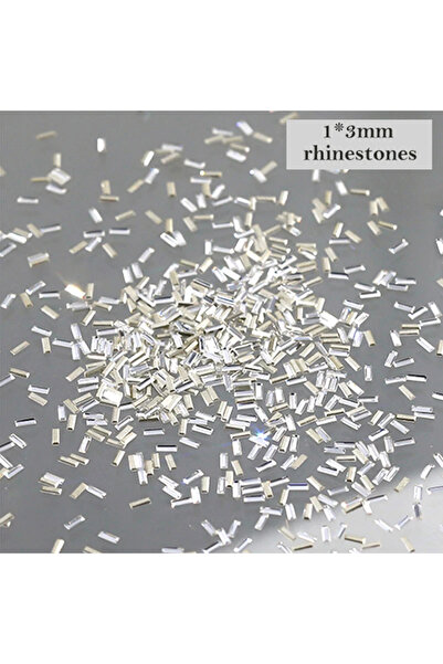 Choice 50 قطعة - 50 قطعة من أحجار الراين العاكسة للأظافر، شريط رفيع فضي، شرائ...