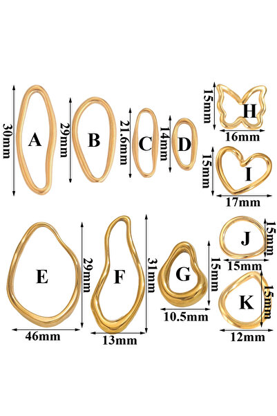 Choice F Gold 5 قطع من موصلات الفولاذ المقاوم للصدأ لصنع المجوهرات أقراط ذات ...
