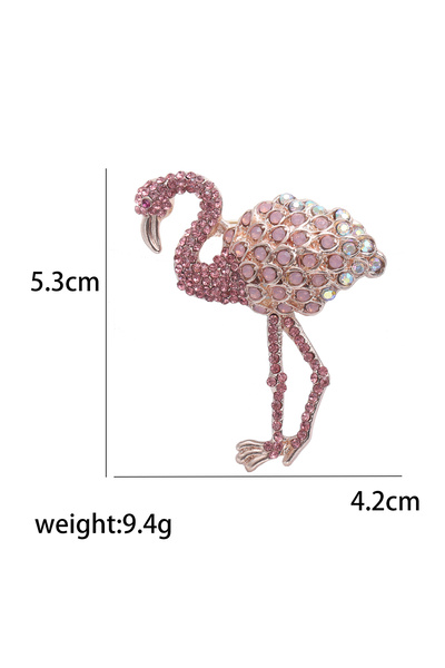Choice دبابيس طائر الفلامنغو من حجر الراين Pink0502 للنساء دبابيس طائر حيوان مطلية بالمينا هدايا حفلات الولائم وحقائب الظهر