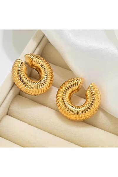 Choice 22533-7 Punk Vintage Chunky Geometric Round Ear Cuff Stainless Steel M...