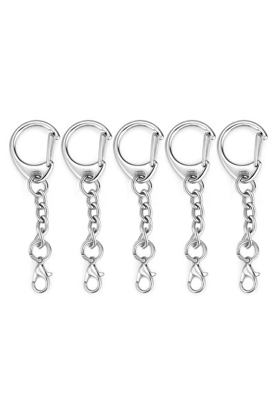 Choice 1602169-06-5pcs 5/10pcs Lobster Clasp Key Ring Keychain C Shape Clasps...